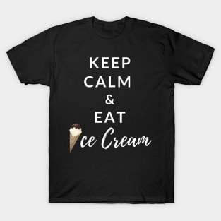 Keep Calm And Eat Ice Cream (Light Blue) T-Shirt